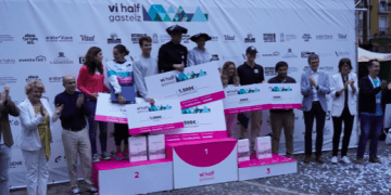 Eneko Llanos y Sara Loehr vencen el vi half gasteiz