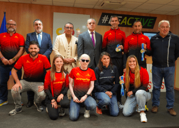 El CSD recibe a nuestros paratriatletas medallistas en el Mundial de Abu Dhabi