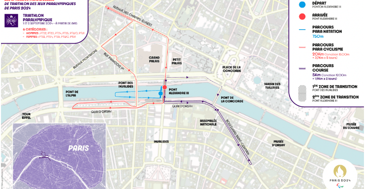Presentados los circuitos de Triatlón para los JJOO París 2024