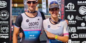 Pello Osoro y Marta Sánchez revientan el Triatlón de Frómista