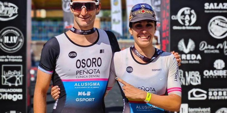 Pello Osoro y Marta Sánchez revientan el Triatlón de Frómista