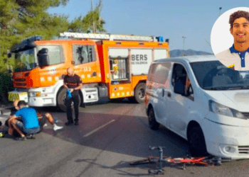 Luismi Velásquez, recuperándose tras ser atropellado cuando entrenaba en bici