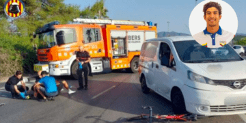 Luismi Velásquez, recuperándose tras ser atropellado cuando entrenaba en bici