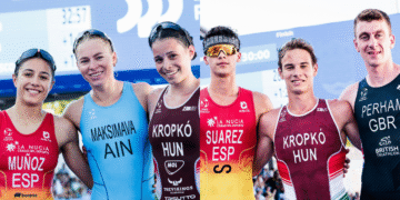 Marina Muñoz y Damián Suárez: subcampeones del mundo de Acuatlón