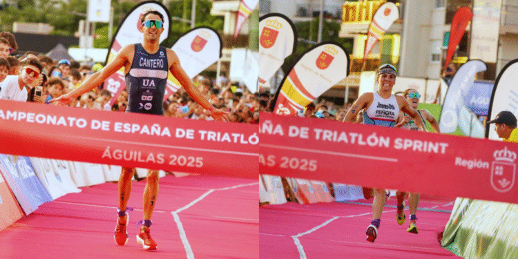 David Cantero y Maite Jiménez-Orta campeones de España de Triatlón Sprint