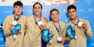 España se cuelga la medalla de plata en la prueba de Relevos Mixtos de los Juegos Mediterráneos