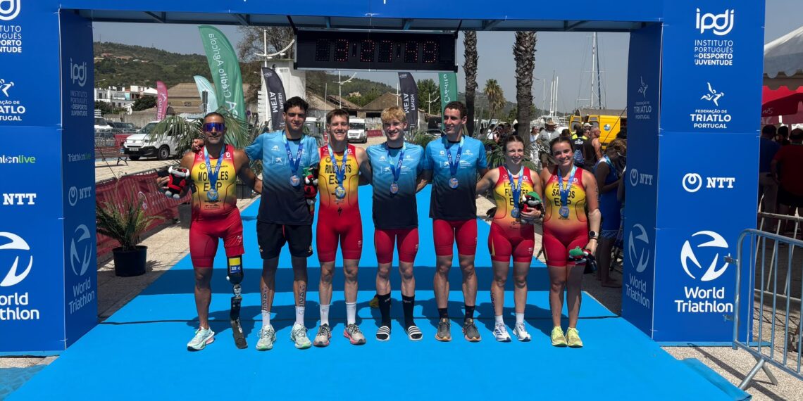 España suma seis medallas en la Copa del Mundo de Paratriatlón de Alhandra