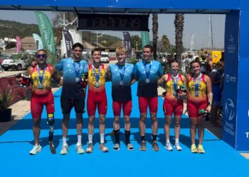 España suma seis medallas en la Copa del Mundo de Paratriatlón de Alhandra