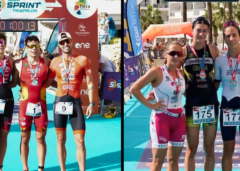 Arcadi Sala y Lucía Gracia escriben su nombre en un Ibiza Sprint Triathlon de récord