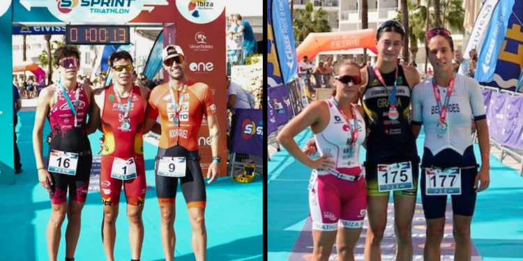 Arcadi Sala y Lucía Gracia escriben su nombre en un Ibiza Sprint Triathlon de récord