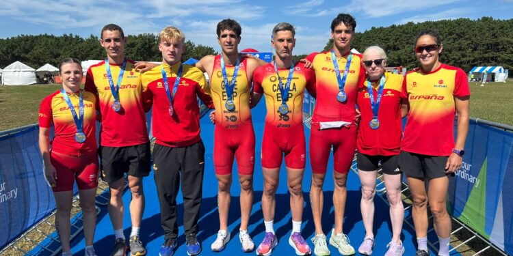 España conquista cinco medallas en la Copa del Mundo de Paratriatlón de Chiba